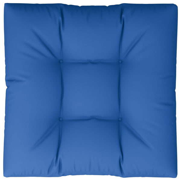 vidaXL Coussin de palette bleu roi 70x70x12 cm en tissu