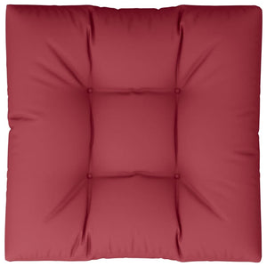 vidaXL Coussin de palette rouge bordeaux 80x80x12 cm Tissu