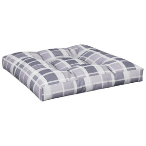 Palettenkissen Grau Karomuster 80x80 cm