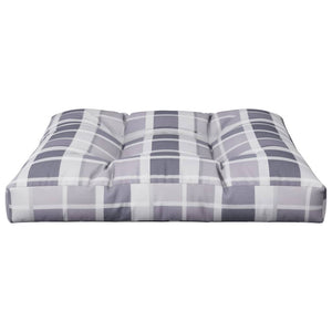 Palettenkissen Grau Karomuster 80x80 cm