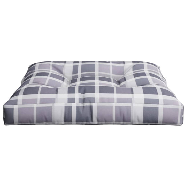 Palettenkissen Grau Karomuster 80x80 cm