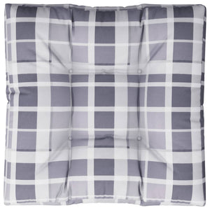 Palettenkissen Grau Karomuster 80x80 cm