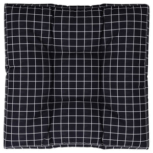 Palettenkissen Schwarz Karomuster 80x80 cm