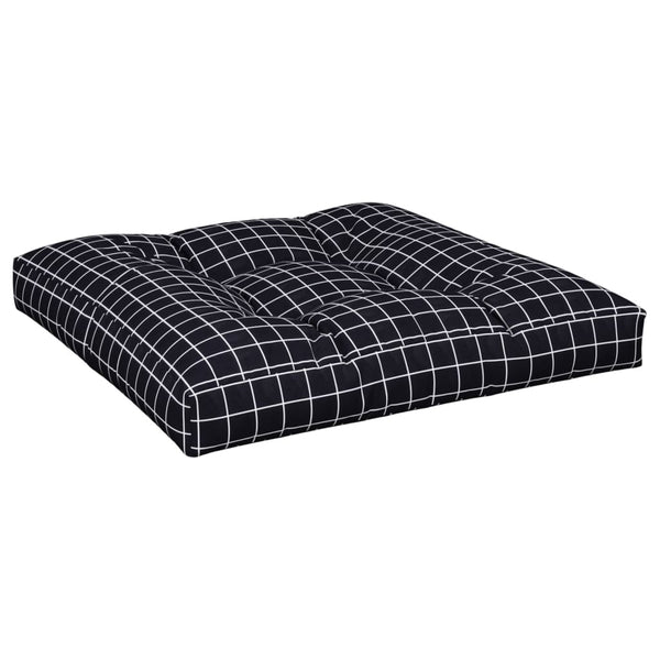 Palettenkissen Schwarz Karomuster 80x80 cm