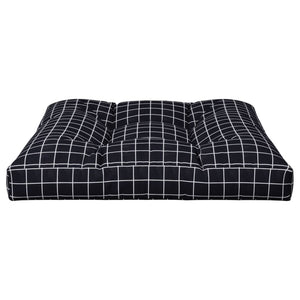 Palettenkissen Schwarz Karomuster 80x80 cm