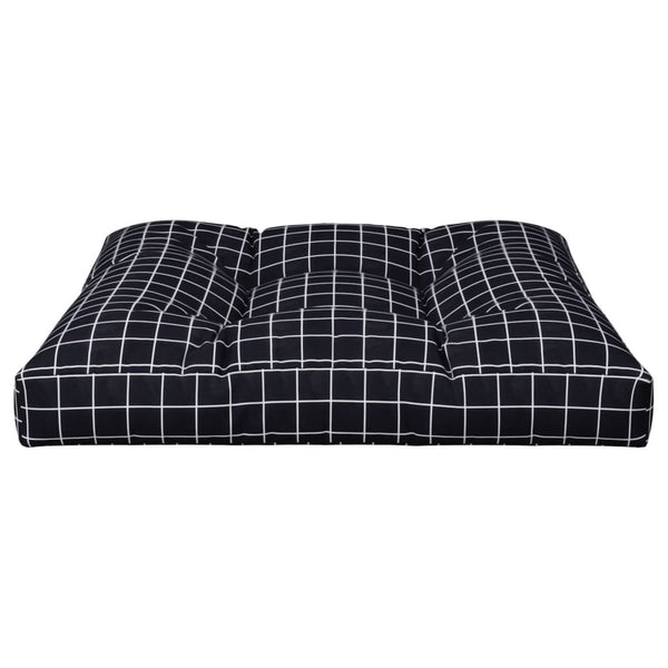 Palettenkissen Schwarz Karomuster 80x80 cm