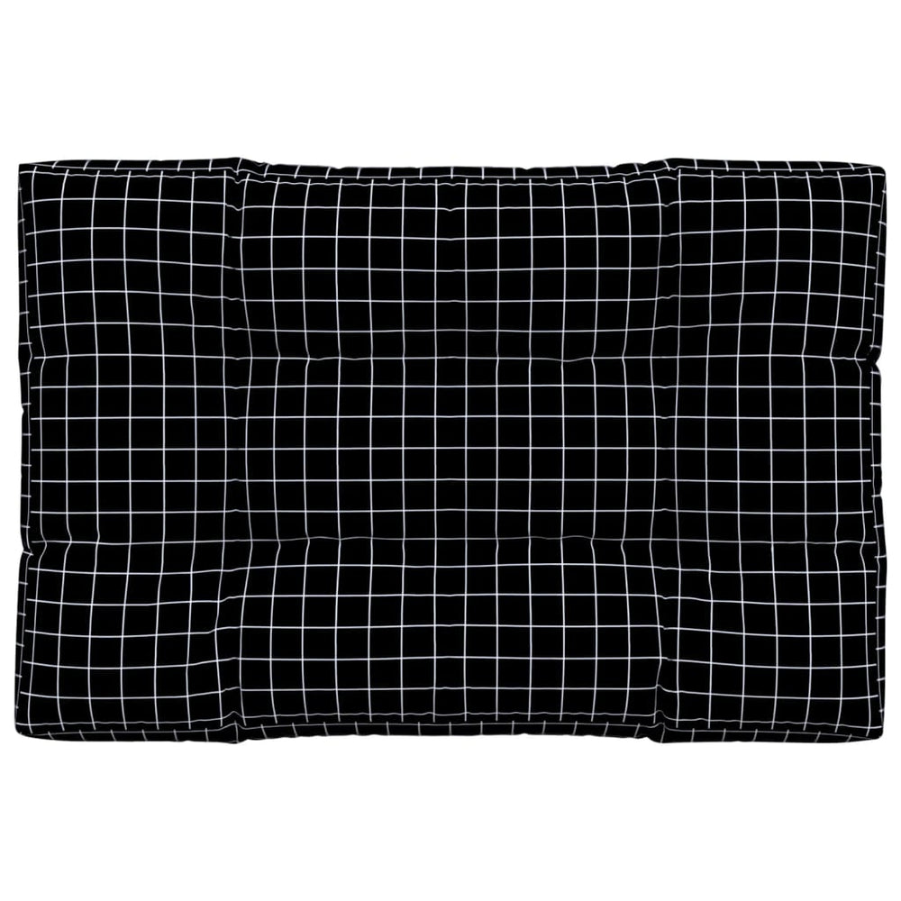 Palettenkissen Schwarz Karomuster 120x80 cm