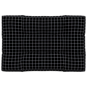 Palettenkissen Schwarz Karomuster 120x80 cm