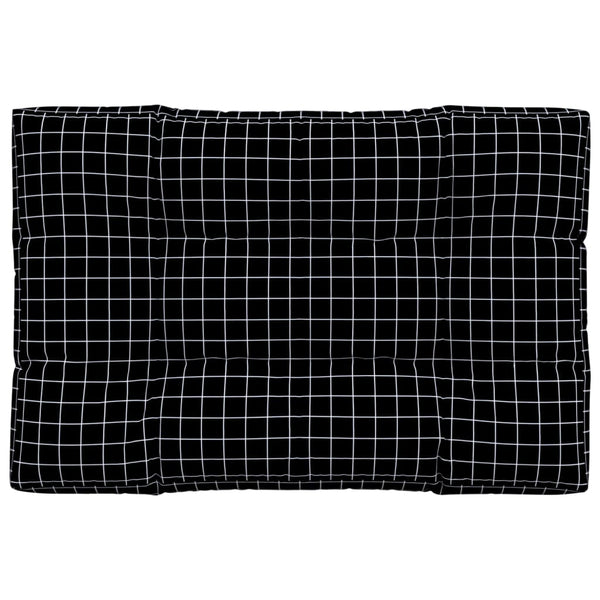 Palettenkissen Schwarz Karomuster 120x80 cm