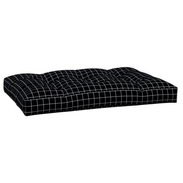 Palettenkissen Schwarz Karomuster 120x80 cm