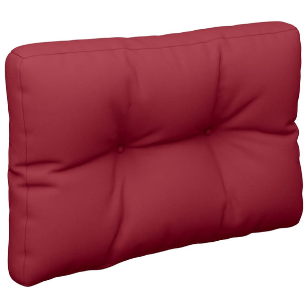 vidaXL Coussin de palette Rouge bordeaux 60x40x12 cm Tissu