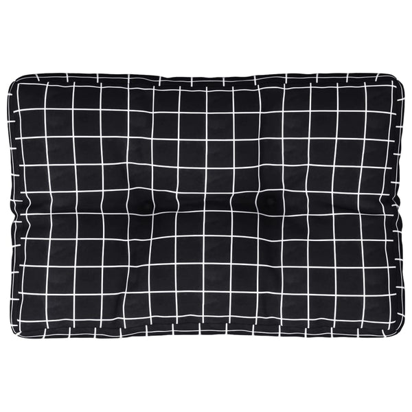 Palettenkissen Schwarz Karomuster 60x40 cm