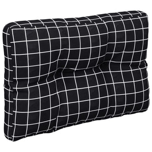 Palettenkissen Schwarz Karomuster 60x40 cm