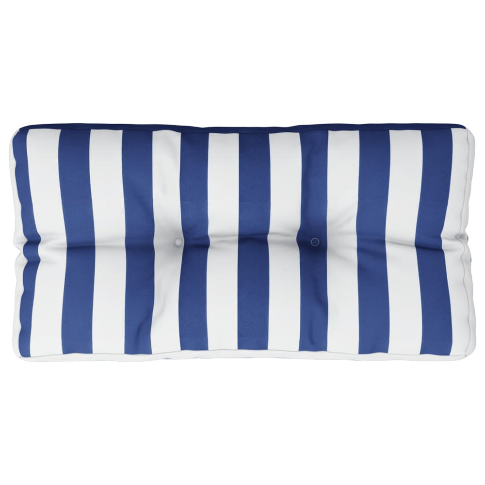 Blau Weiß Gestreiftes Palettenkissen 70x40