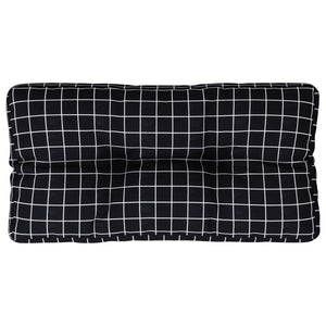 Schwarzes Palettenkissen Karomuster 70x40 cm