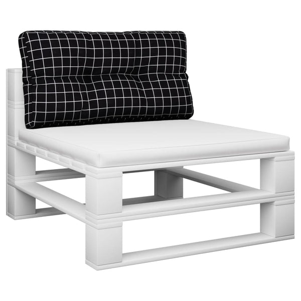 Schwarzes Palettenkissen Karomuster 70x40 cm
