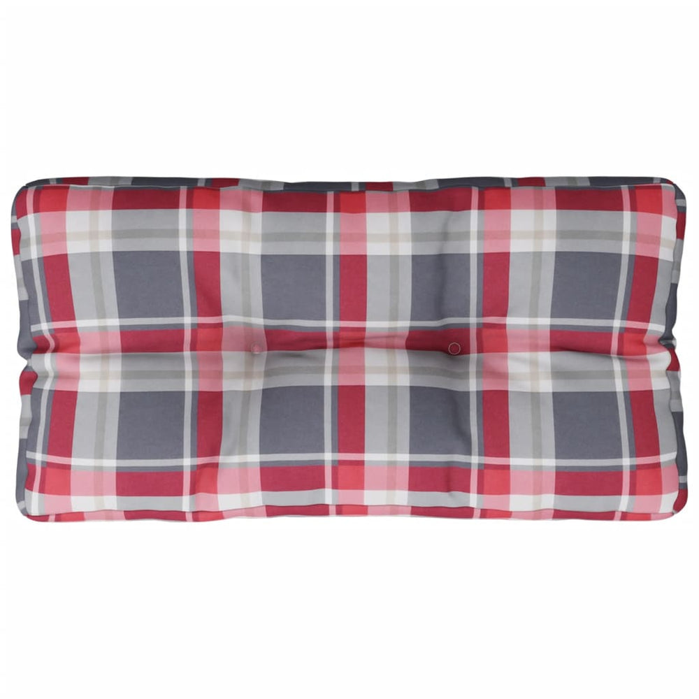 Palettenkissen Rot Karomuster 80x40 cm