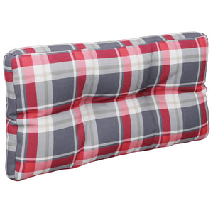 Palettenkissen Rot Karomuster 80x40 cm