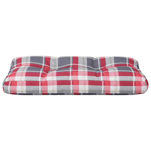 Palettenkissen Rot Karomuster 80x40 cm