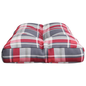 Palettenkissen Rot Karomuster 80x40 cm