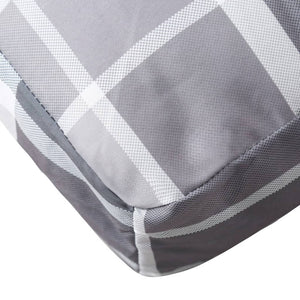 Palettenkissen Grau Karomuster 80x40 cm
