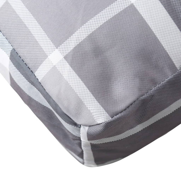 Palettenkissen Grau Karomuster 80x40 cm