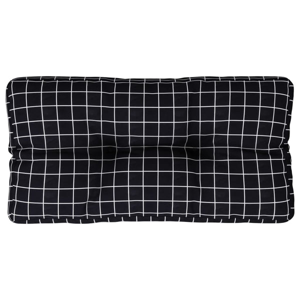 Palettenkissen Schwarz Karomuster 80x40 cm