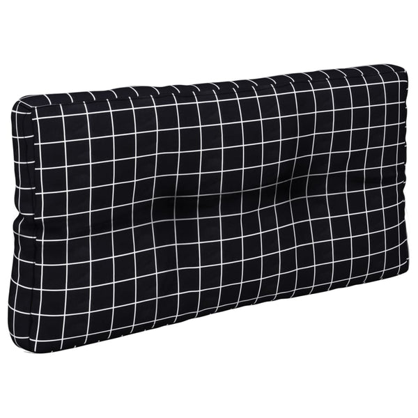 Palettenkissen Schwarz Karomuster 80x40 cm