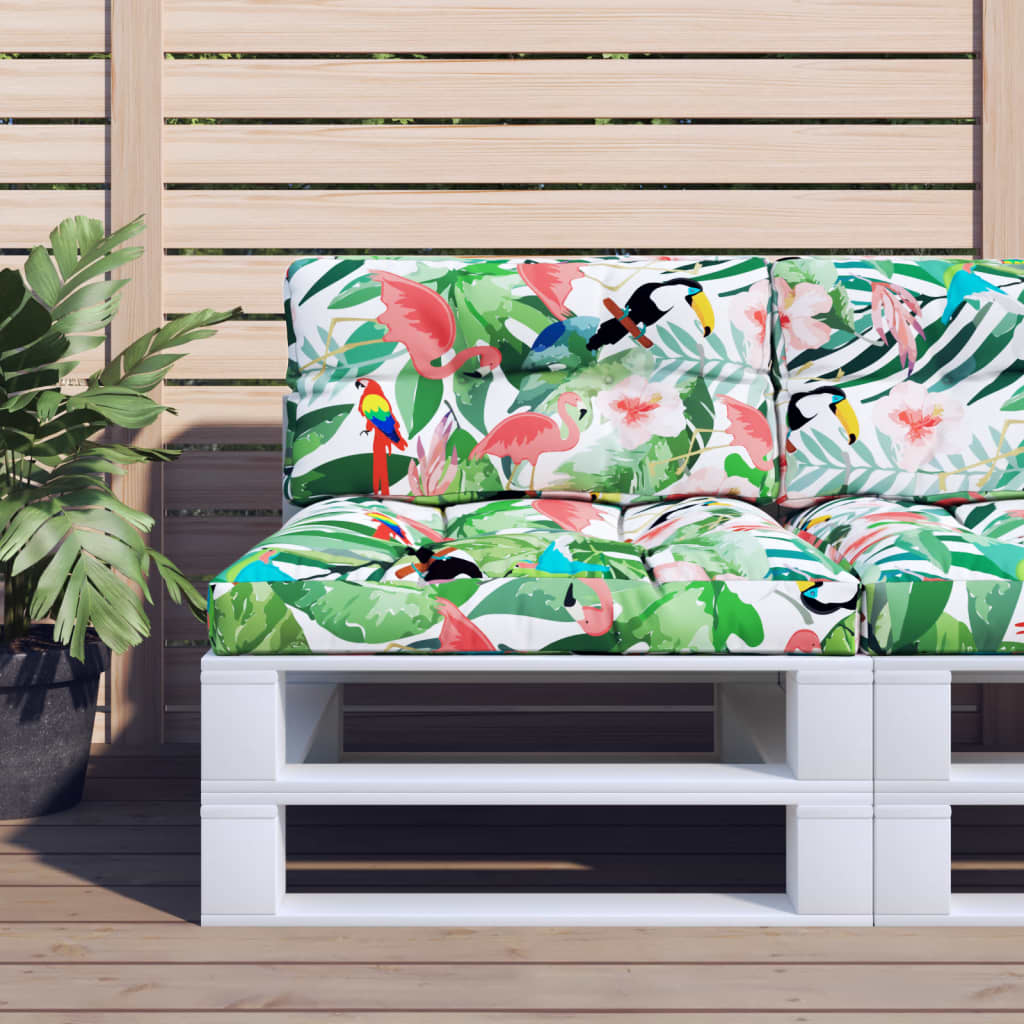 vidaXL Coussins de palette multicolores 80x40x12 cm Tissu