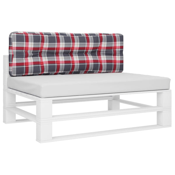 Palettenkissen Rot Karomuster 120x40 cm