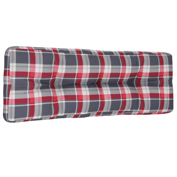 Palettenkissen Rot Karomuster 120x40 cm