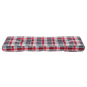 Palettenkissen Rot Karomuster 120x40 cm