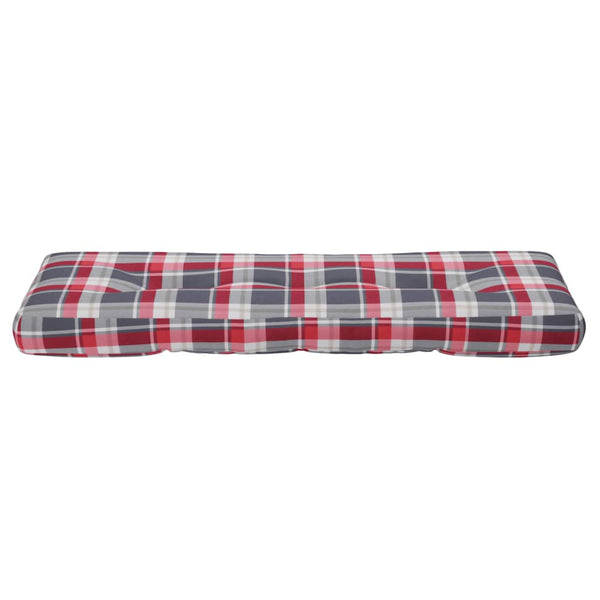 Palettenkissen Rot Karomuster 120x40 cm