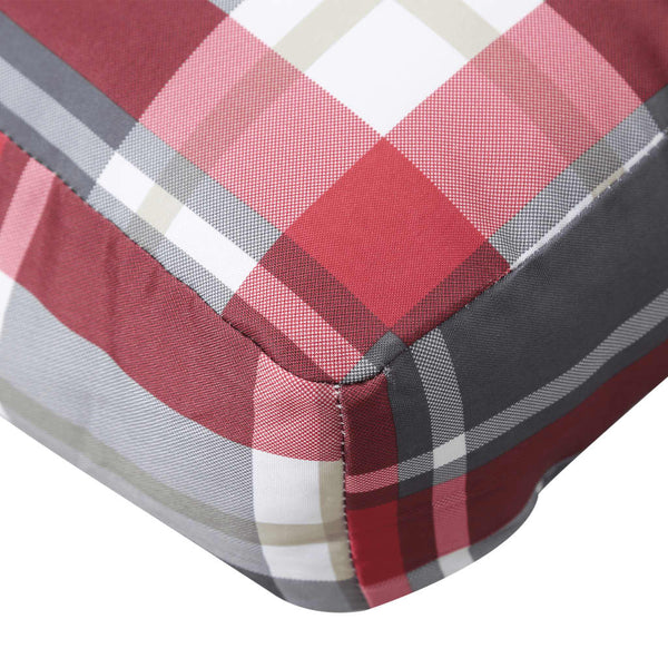 Palettenkissen Rot Karomuster 120x40 cm