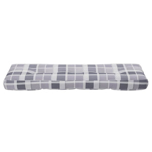 Palettenkissen Grau Karomuster 120x40 cm