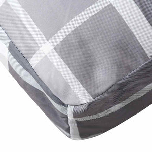 Palettenkissen Grau Karomuster 120x40 cm