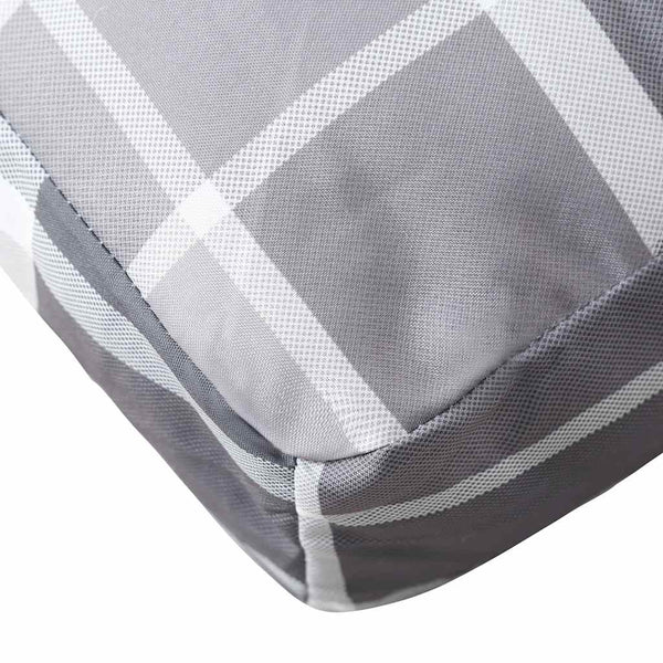 Palettenkissen Grau Karomuster 120x40 cm