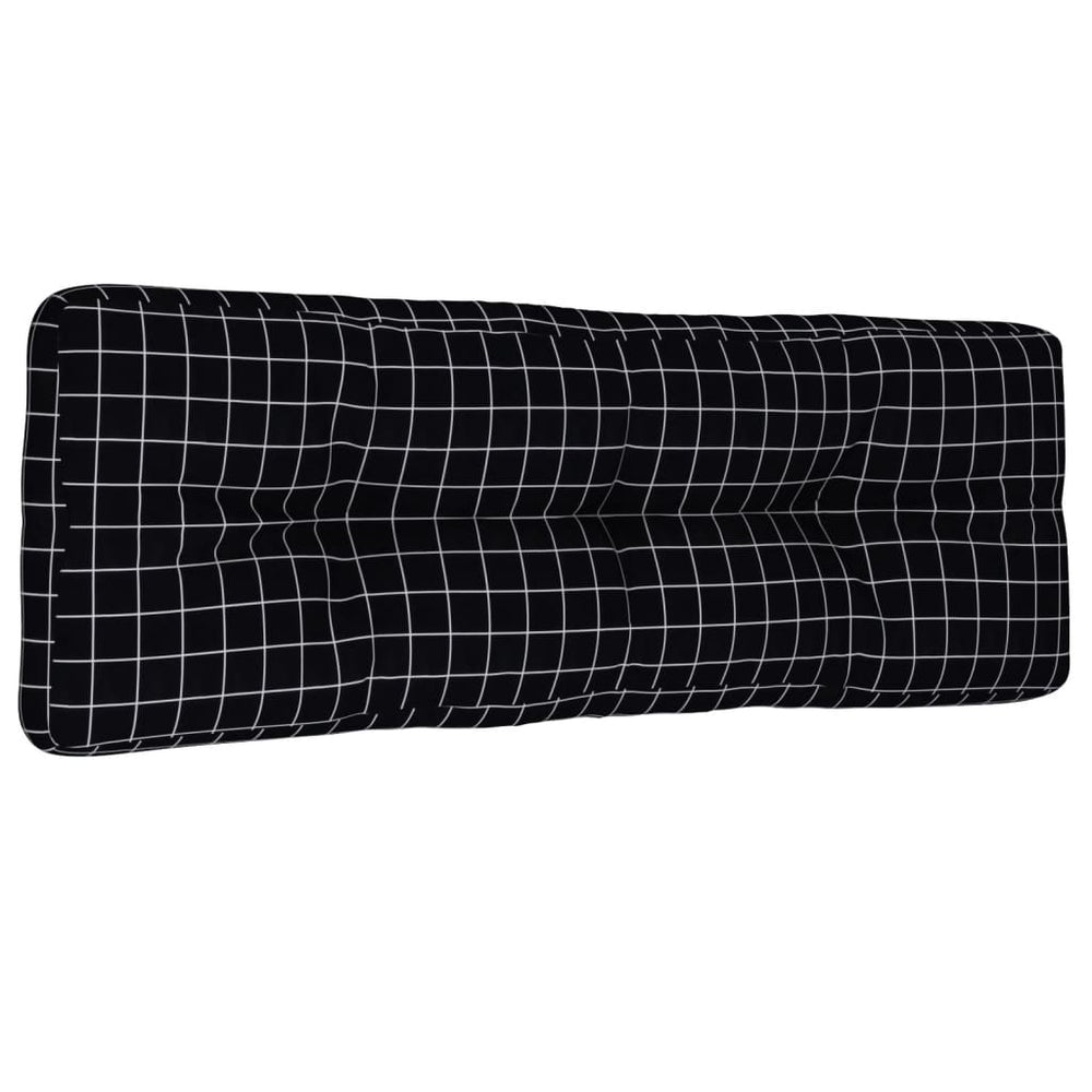 Palettenkissen Schwarz Karomuster 120x40 cm