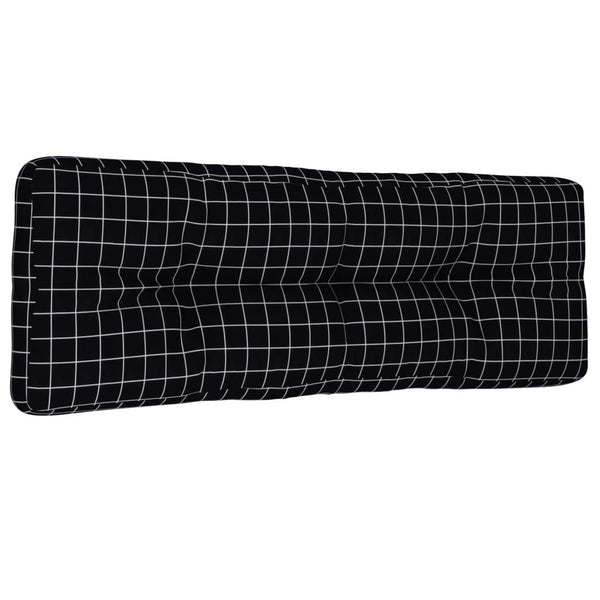 Palettenkissen Schwarz Karomuster 120x40 cm