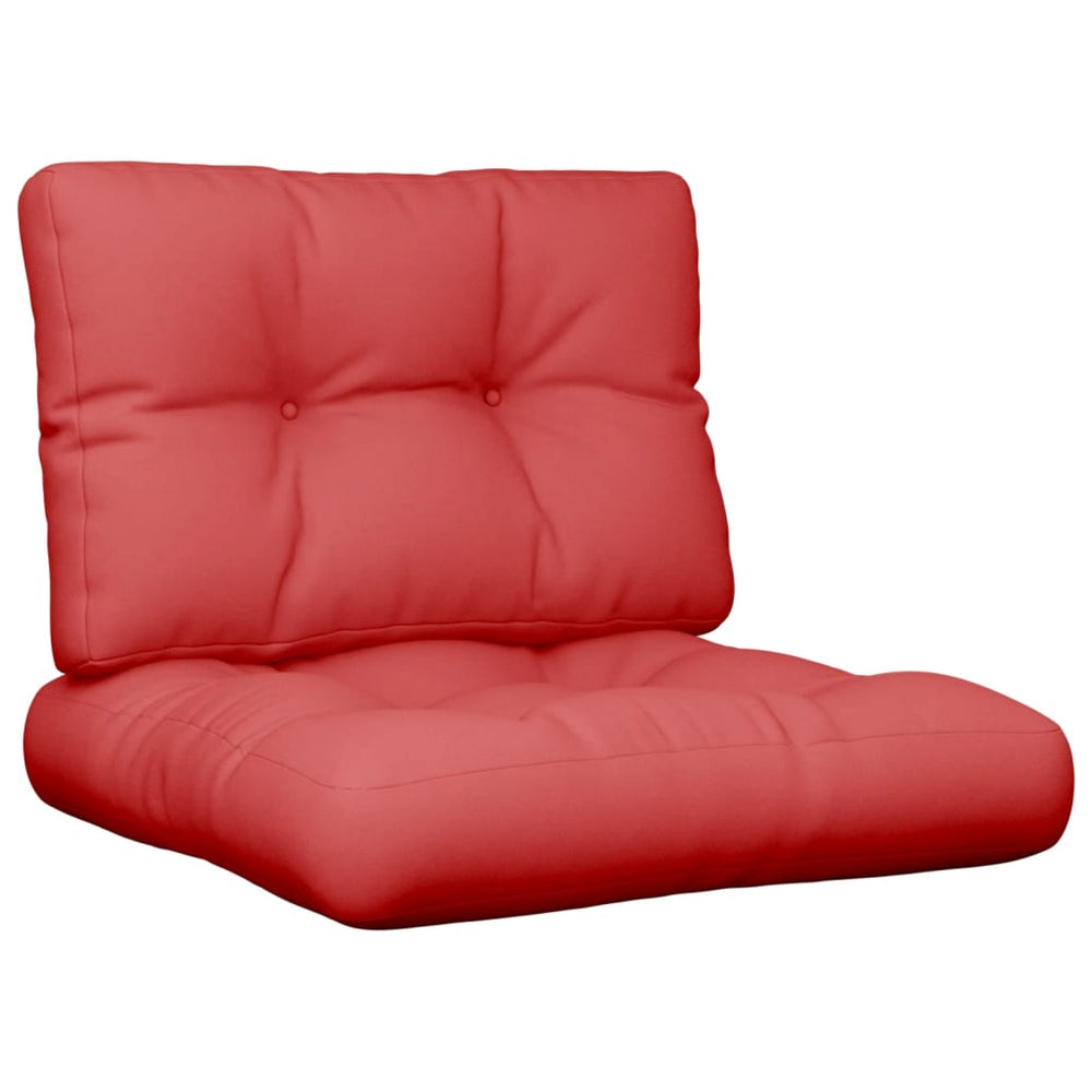 Rote Palettenkissen, 2-teiliges Set