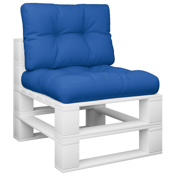 Königsblaue Palettenkissen, 2er Set