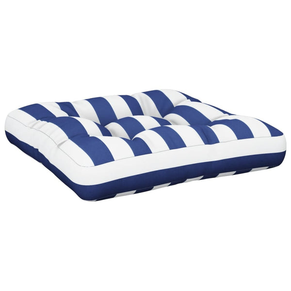 Palettenkissen 2er Set Blau Weiß Gestreift
