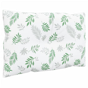 vidaXL Coussins de palette 2 pcs Motif feuilles Tissu Oxford