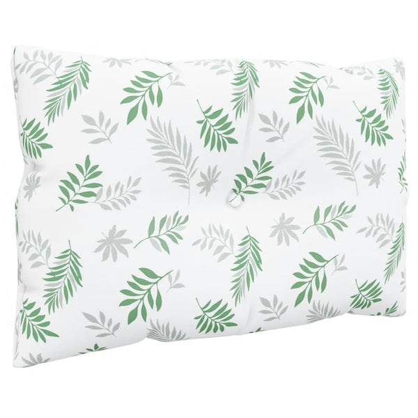 vidaXL Coussins de palette 2 pcs Motif feuilles Tissu Oxford