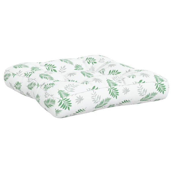 vidaXL Coussins de palette 2 pcs Motif feuilles Tissu Oxford
