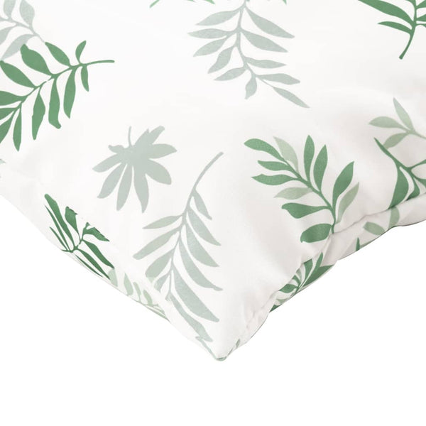 vidaXL Coussins de palette 2 pcs Motif feuilles Tissu Oxford