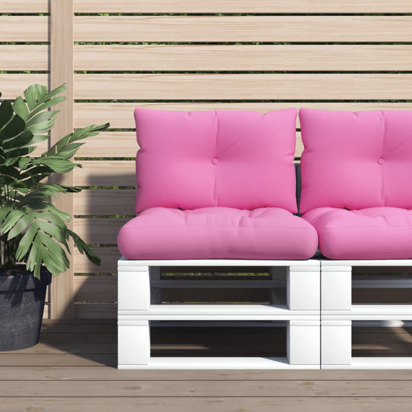 2er-Set Palettenkissen Rosa Oxford