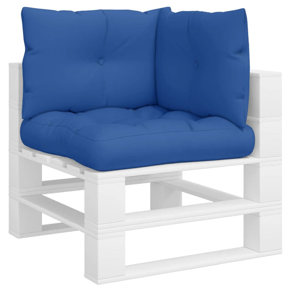 vidaXL Coussins de palette 3 pcs Bleu roi Tissu