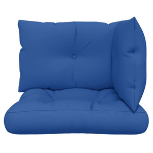 vidaXL Coussins de palette 3 pcs Bleu roi Tissu