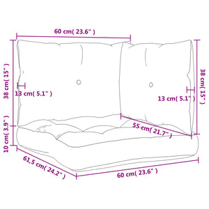 vidaXL Coussins de palette 3 pcs Bleu roi Tissu